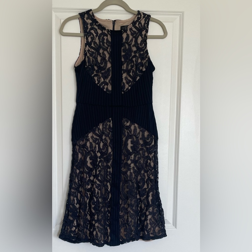 The Limited navy blue lace dress